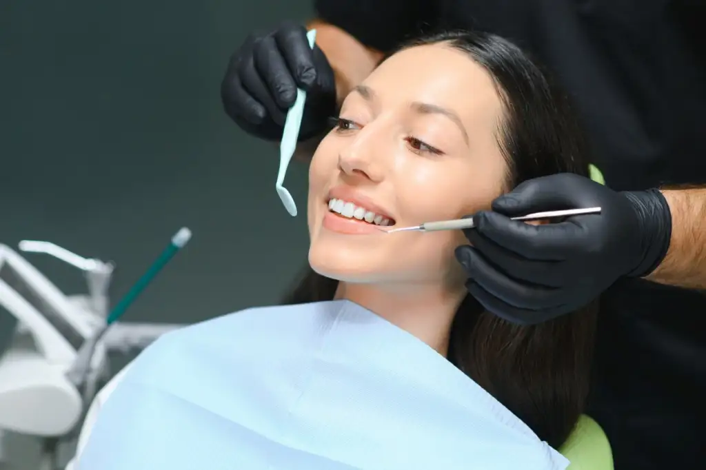 dentist examining a patient's teeth