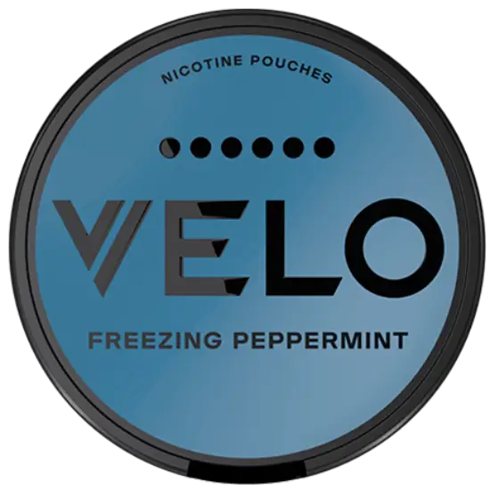 VELO Freezing Peppermint 17mg nicotine pouches can VELO Freezing Peppermint 17mg nicotine pouches can