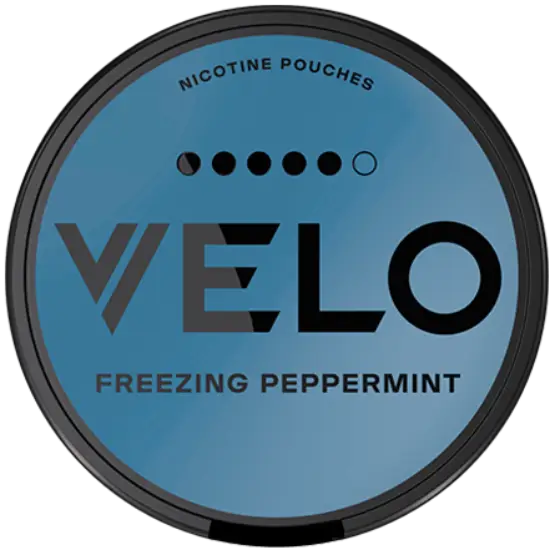 VELO Freezing Peppermint 14mg nicotine pouches can VELO Freezing Peppermint 14mg nicotine pouches can