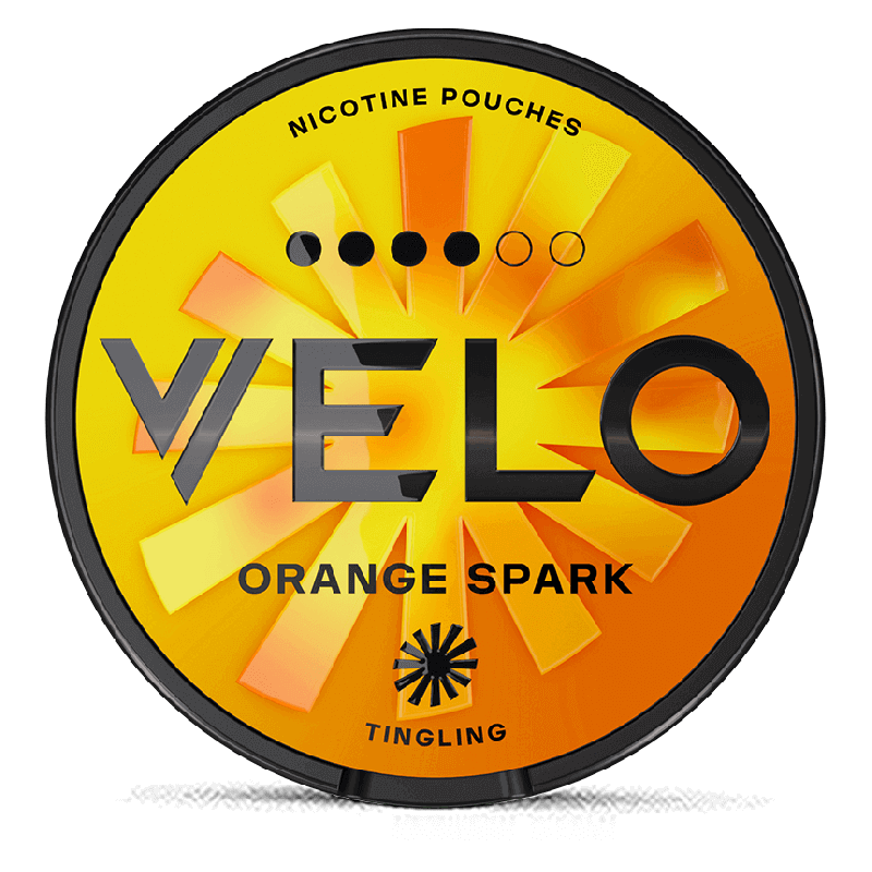 VELO Orange Spark 10.9mg nicotine pouches can VELO Orange Spark 10.9mg nicotine pouches can